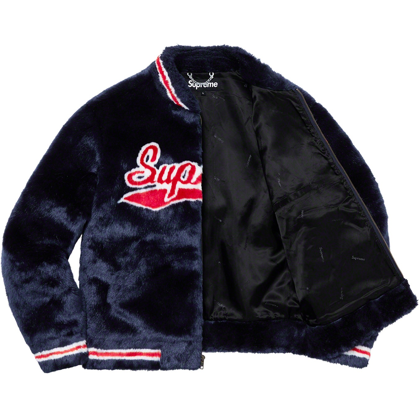 Faux Fur Varsity Jacket view 2